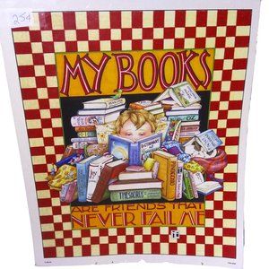 Mary Engelbreit Poster Unframed My Books Are Friends That Never Fail Me TCM 4439